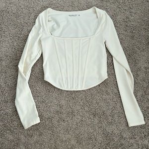 Abercrombie corset long sleeve top